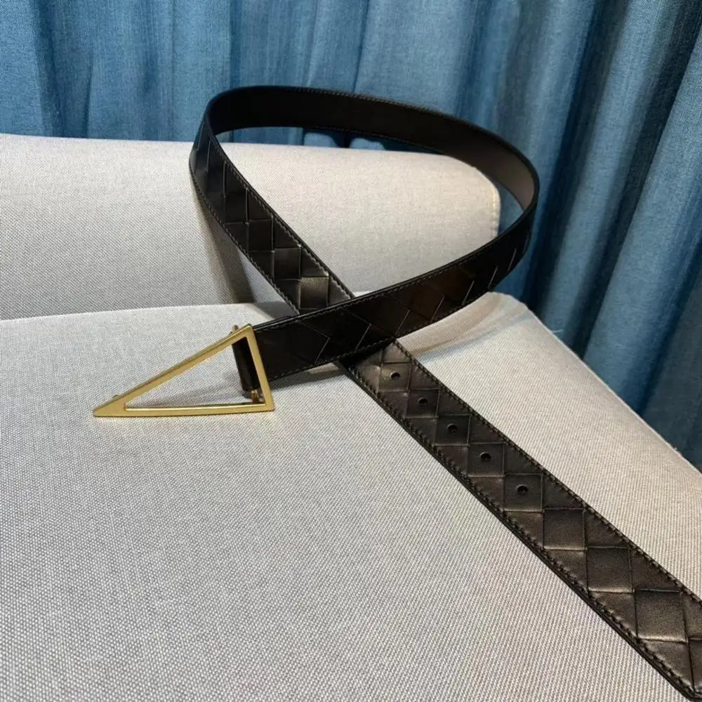 

Ремень YILINSA женский из воловьей кожи, с треугольной пряжкой из сплава, 2021