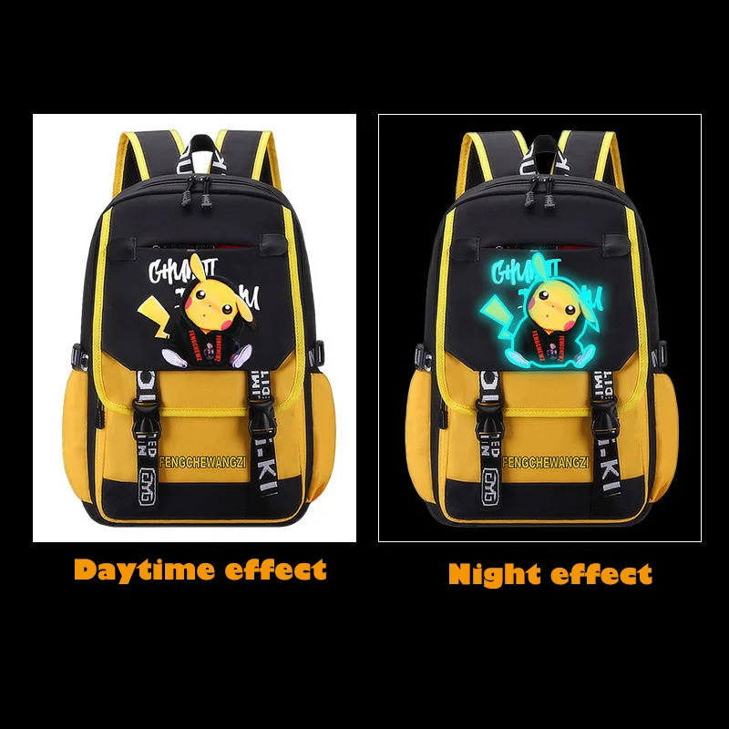 

Luminous Fashion Cute Backpacks Student Anime School Bags For Boy Girl Teenager USB Charge Computer Anti-theft Laptop BackPack