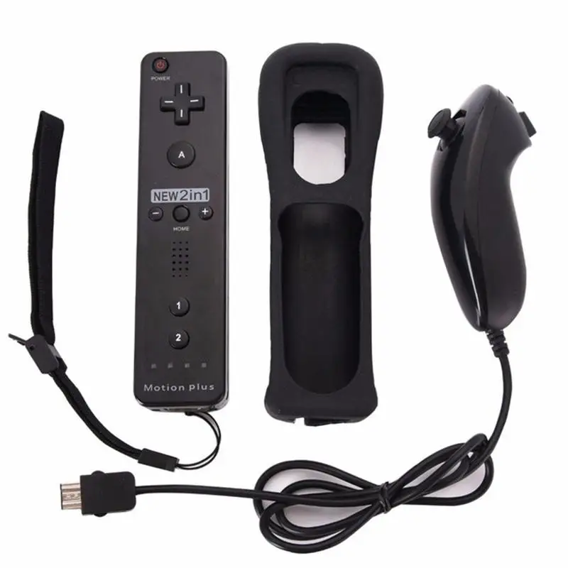 HobbyLane 2 in 1 Wireless Control Built In Motion Plus Remote Controller For Wii Bluetooth for Game Accessories d25 | Электроника
