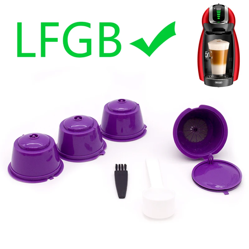 4 шт. Пластик многоразовые многоразового Кофе фильтр капсулы для Dolce Gusto машины