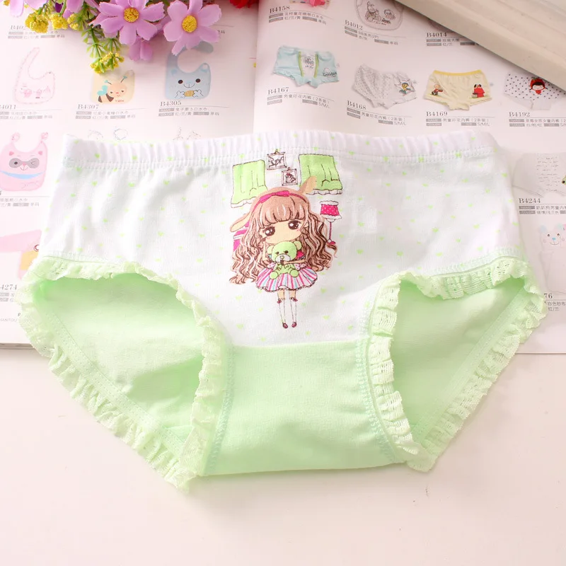 4 шт./лот хлопковое нижнее белье с рисунком для девочек | Мать и ребенок