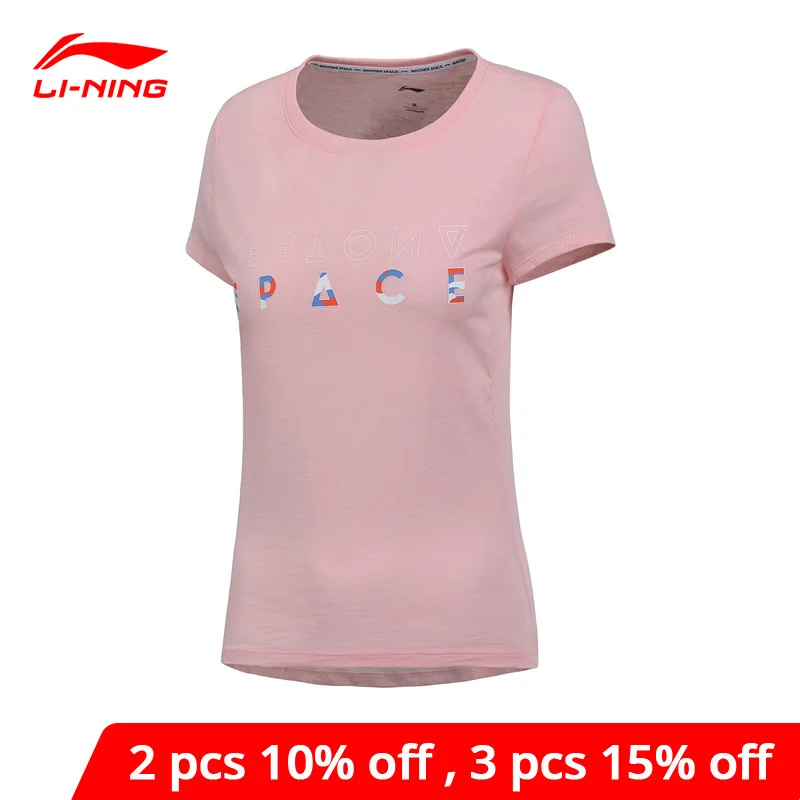 Женская спортивная футболка Li-Ning удобная дышащая из 100% хлопка с подкладкой li ning