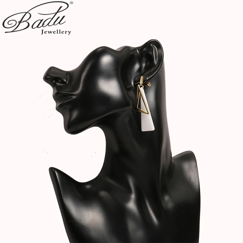 Женские асимметричные серьги Badu из металла с кисточками в форме треугольника для