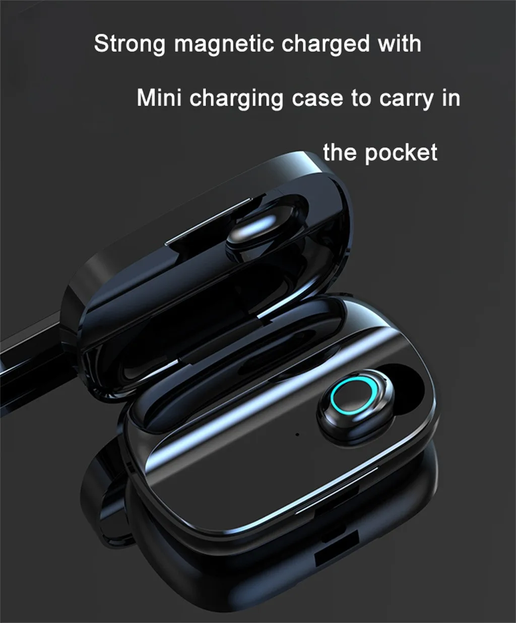 Одна Беспроводная мини-гарнитура Bluetooth наушники-вкладыши стереонаушники