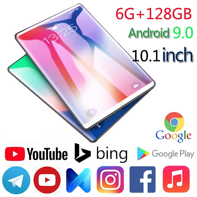 

10.1 Inch Android 9.0 Tablet PC 6GB+128GB Smartphone Home Delivery HD Screen Inch Online Learning Tablet 4G WIFI GPS Tablet