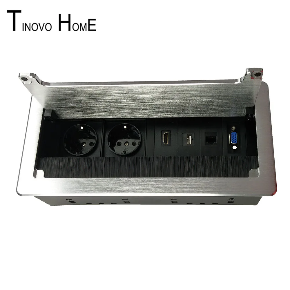 Настольная розетка для офисных конференций/2 розетки европейского стандарта