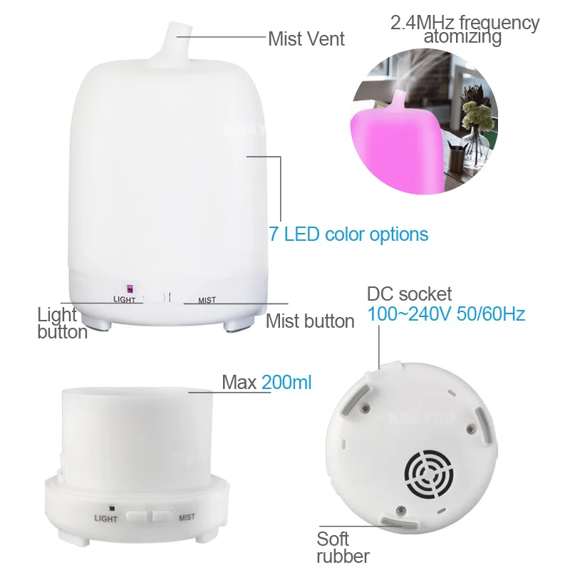 

Remote Control essential oil diffuser Air humidifier cool mist maker with remote control aroma diffusers ultrasonic mist fogger