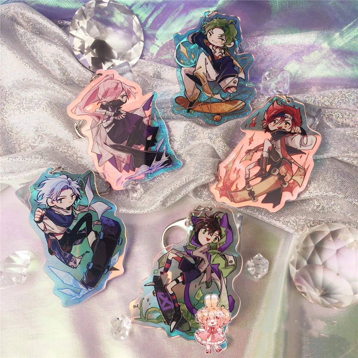 

Colour Keychains SK8 The Infinity Reki Kyan Langa Hasegawa Miya Cherry Blossom Joe Acrylic Key Ring Pendant Cutey Key Chain