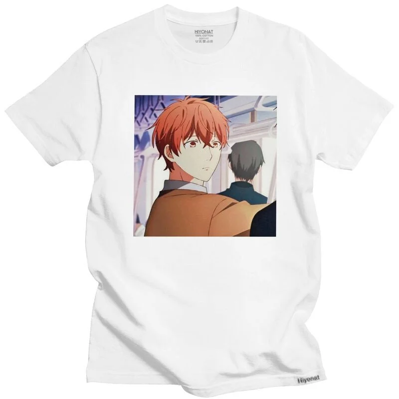 

Stylish Male Satou Mafuyu T-Shirt Short Sleeves Cotton Graphic Tshirt Summer Tops Anime Manga Given Tee Shirt Loose Fit Apparel
