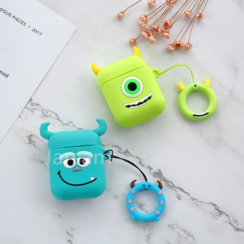 Для AirPods чехол 3D милый бисквит чехол для наушников s для Apple Airpods 2 забавная Защитная крышка без кольца на палец