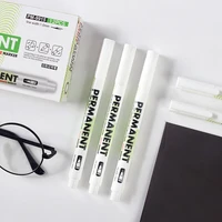 1 pcs white marker pen oily waterproof plastic gel pen for writing drawing white diy album graffiti pen stationery for notebook