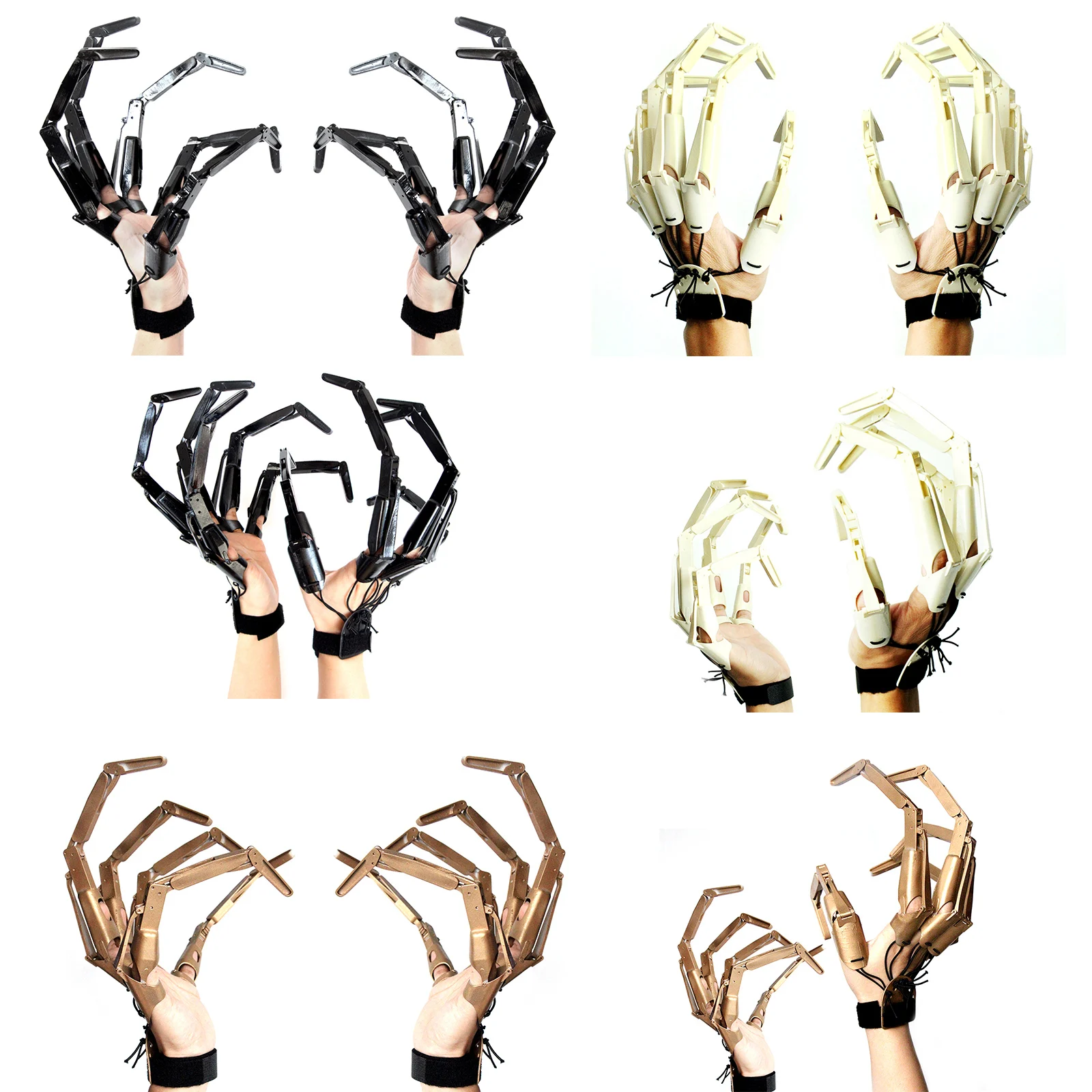 

Halloween Scary Props Plastic Skeleton Hands Realistic Life Size Plastic Flexible Joint Hand Bone For Haunted House Decorations