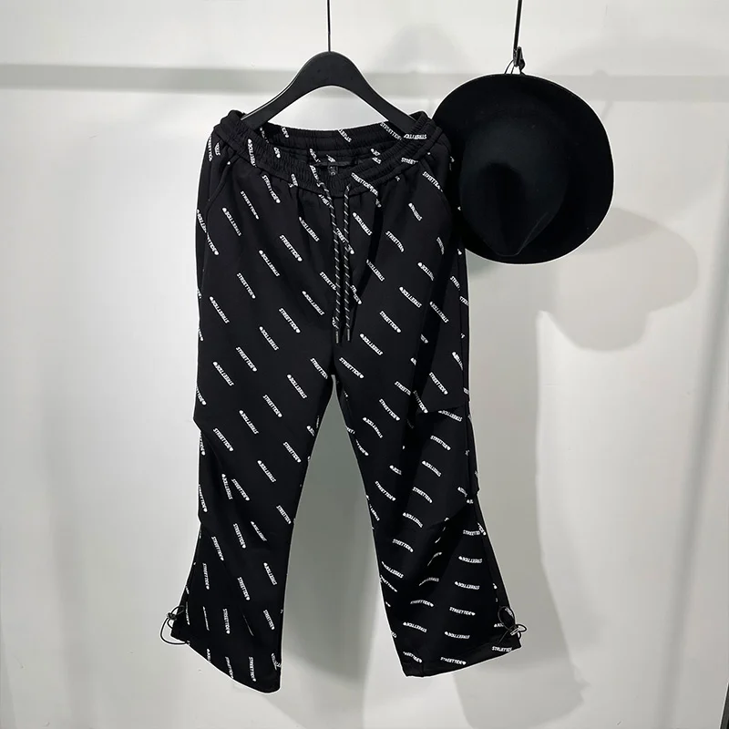 

Брюки Seak мужские повседневные, уличная одежда, брюки до щиколотки в стиле хип-хоп, спортивные штаны, весенние черные