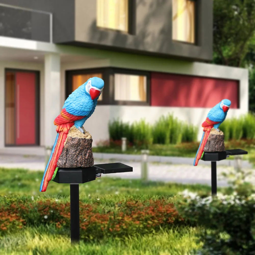 

LED Solar Light Simulation Parrot Lamp Outdoor Waterproof Garden Lawn Stakes Light for Home Courtyard Decoration