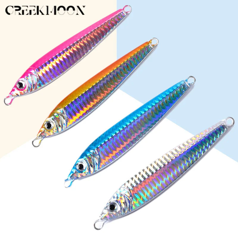 

4Pcs 80g 3D Eyes Laser Lead Fish Fishing Lure Metal Jig Lures Sea Wobbler Hard Baits Casting Jigging Artificial Bass Bait Tackle