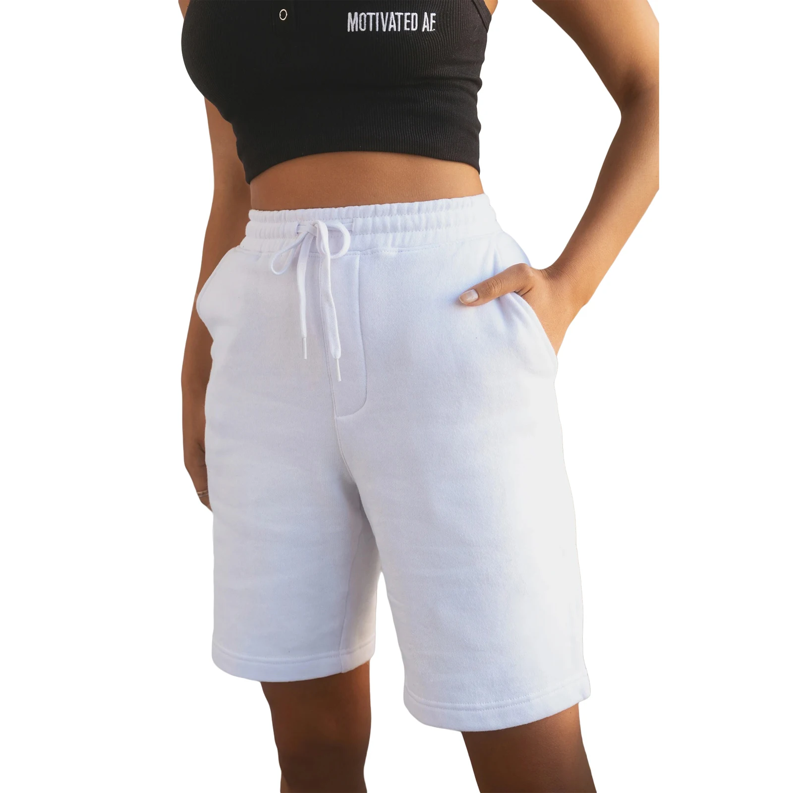 

Summer Shorts Women Loose XL Solid Color Wide-leg Knee-length Harajuku Casual Short Pants Ladies Elastic Waist Sports Shorts New
