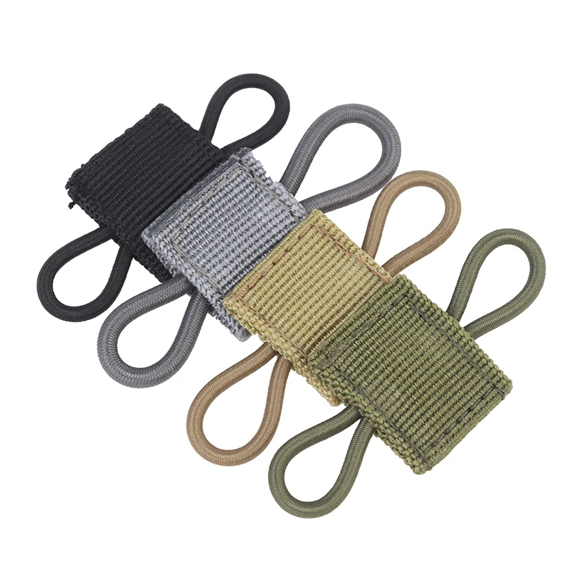 

4 шт. Тактический эластичная Пряжка вязка Пряжка вставку внутрь эластичного ремешка ребристая Скоба для стержень антенны трубка вставку вн...