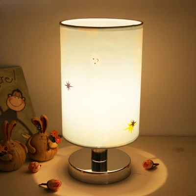 

Fabric Bedside Lamp Bedroom Light Decoration Light Abajur Modern Children Kid's Bedroom Decoration Lamp