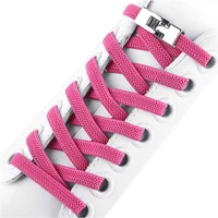 1 pair elastic shoelaces flat cross metal lock no tie shoelace convenient and fast 1 second wear sneakers lazy laces