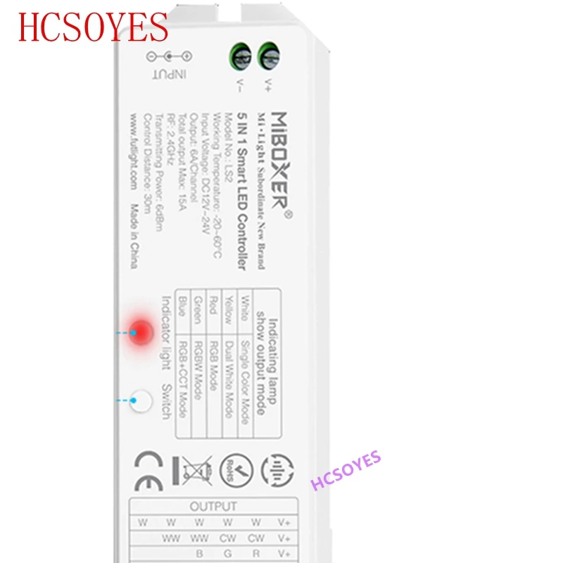 MIBOXER LS2 умный светодиодный контроллер 5 в 1 совместимый с одноцветным/цветовой