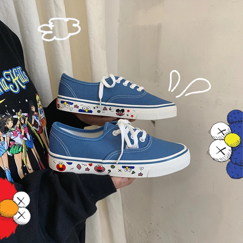 Парусиновая обувь на плоской подошве женская летняя модная повседневная в