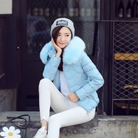 parkas blue pink 2021 fur fashion the new down jacket female hooded winter woman oversize clothes outerwear ladies warmly hot