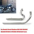 Комплект выхлопных труб, глушитель из нержавеющей стали для Honda Steed Shadow 400 600 VLX400 VLX600 VT600C VT600