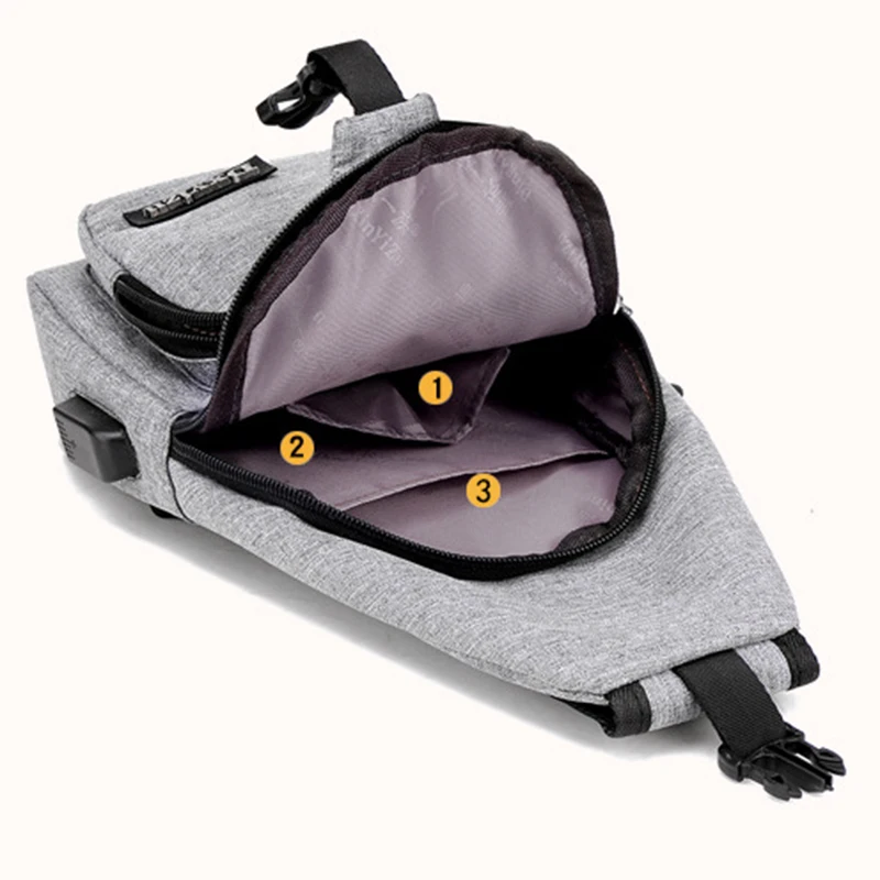 Женские сумки через плечо USB нагрудная сумка дизайнерская мессенджер кожаные на