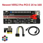PCI-E красочный Переходник USB 3,0 VER012 Pro PCIE PCI экспресс-карта GPU 1X X16 6pin SATA адаптер кабель Майнинг переходник для видеокарты