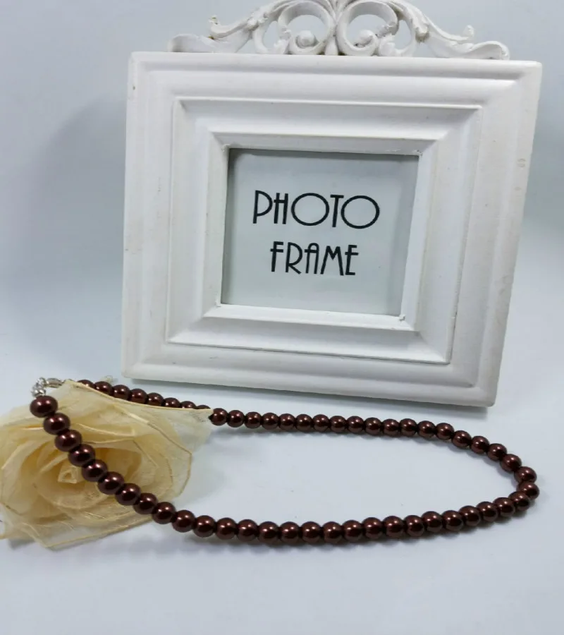

Women fashion necklace jewelry fashion brief paragraph glass pearls