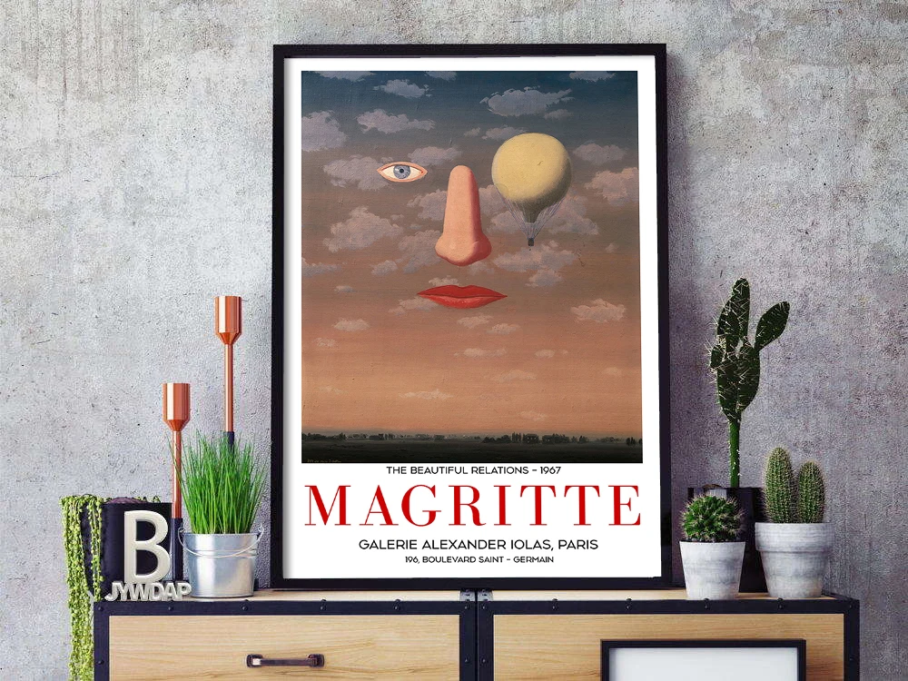 Картина на холсте Рене магритте сюрреализм классическое искусство Репродукция