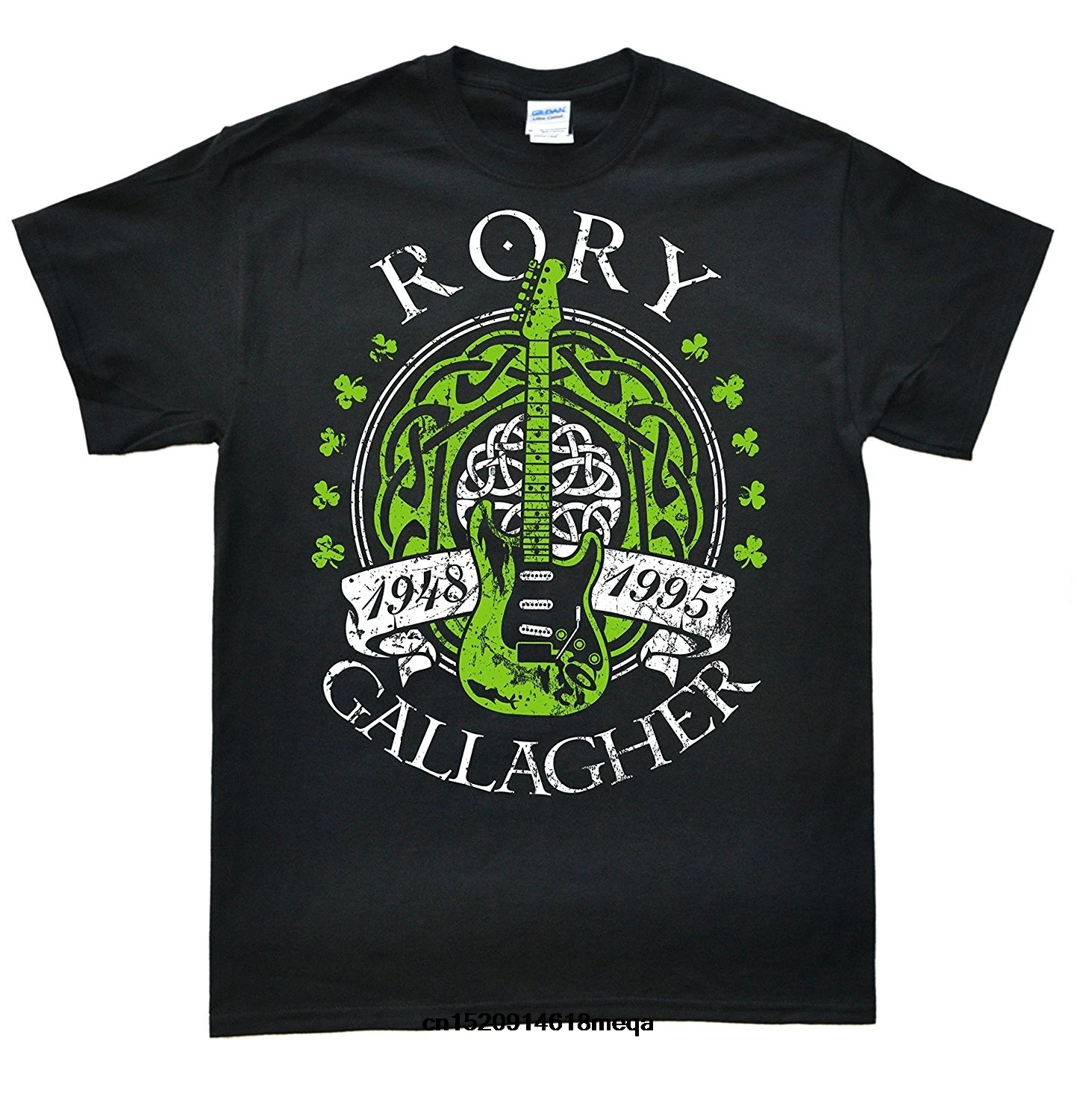 Футболка Рори Галлахер мужская с коротким рукавом Хлопок черный|Мужские