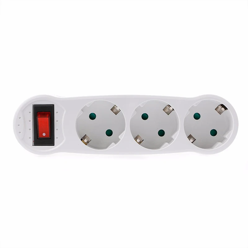 

European Type Conversion Socket Conversion Plug 1 TO 3 Way Travel 16A Home