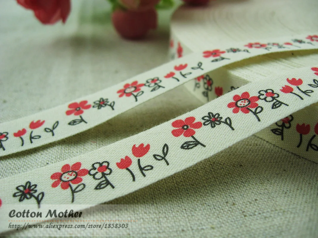 Этикетки для одежды Booksew этикетки обувь хлопковая лента маленькая Цветочная