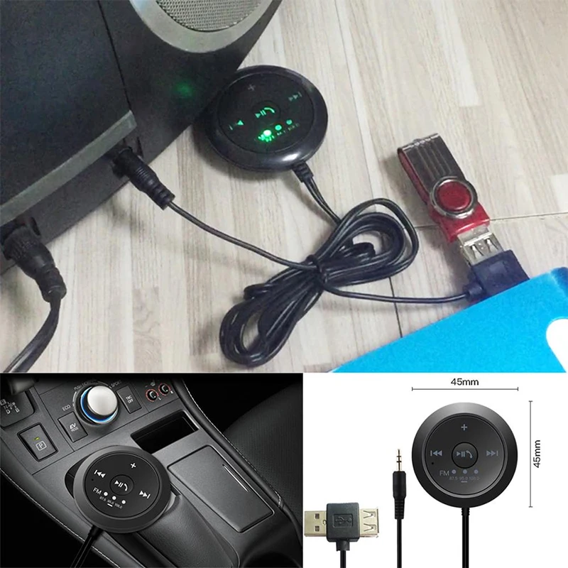 JINSERTA, fm-передатчик, адаптер, Bluetooth, автомобильный комплект, 3,5 мм, AUX, аудио приемник, поддержка, USB флеш-накопитель, воспроизведение музыки, для автомобилей 12 В, 24 В
