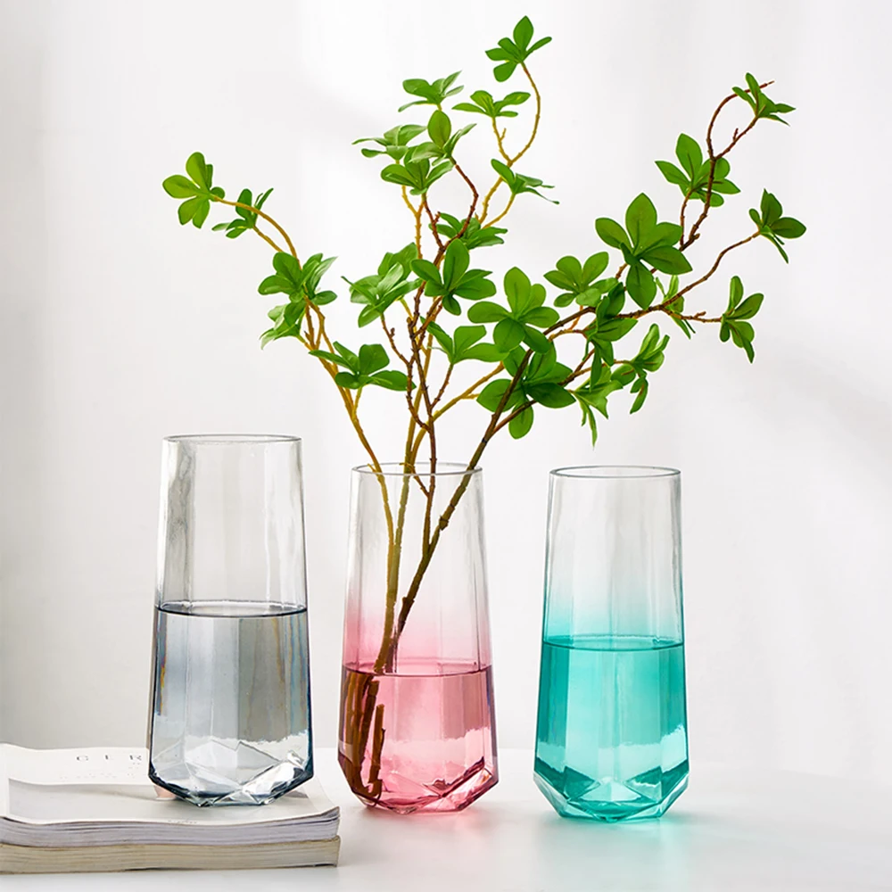 

Glass Vase Desktop Decoration Transparent Flower Arrangement Modern Home Decoration Accessories Simple Fresh Vase Ornaments