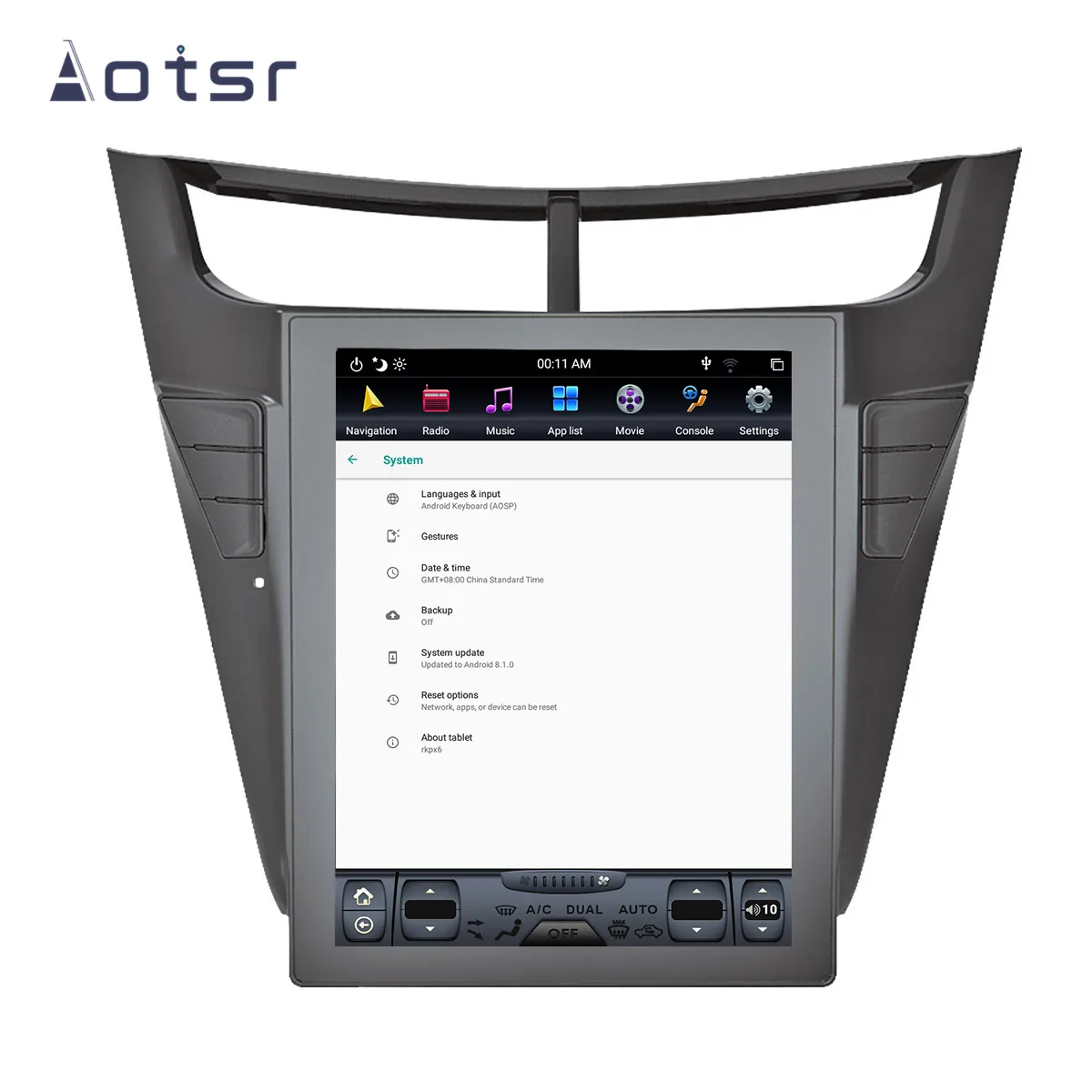 AOTSR WIFI Android 8.1 Tesla style DSP HD AUDIO Car GPS Navigation For Chevrolet sonic sail+ Multimedia Player Radio