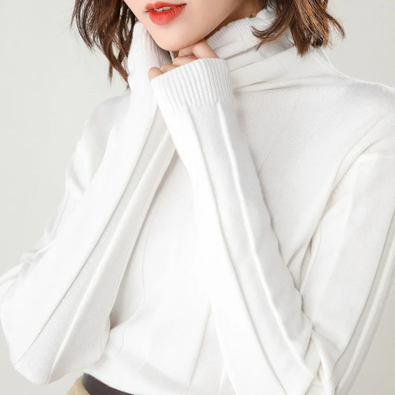 

Turtleneck Cashmere Women's Sweater Wool Pullover Women Turtleneck Sweaters Female Winter Woman Sweater Knitting Pullovers