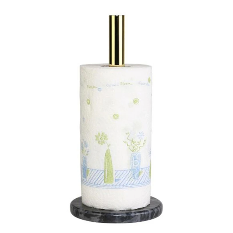 

Marble Paper Towel Holder Simple Creative Home Kitchen Vertical Punch-free Roll Holder Wall Mounted Type Hanger PA+PE Single