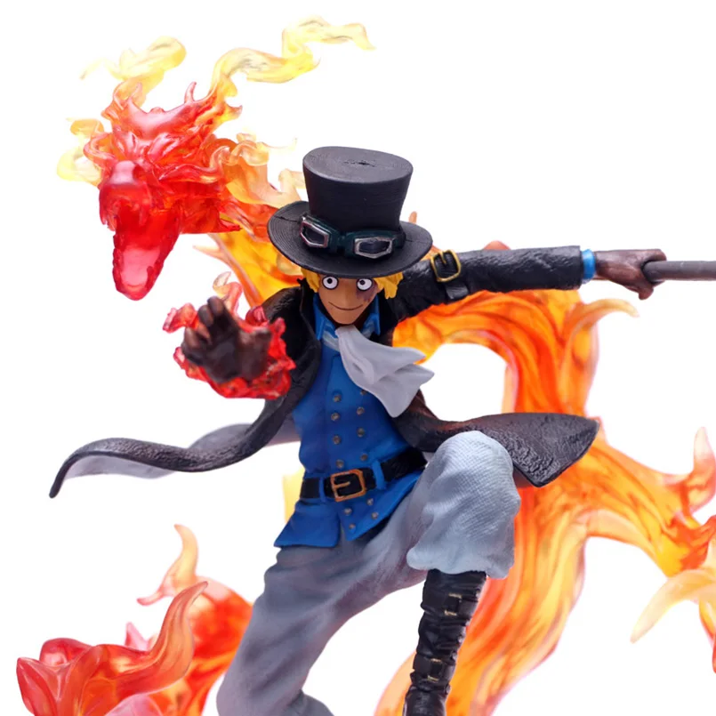 

33cm japanese anime one piece Sabo PVC action figure toys Flame dragon Sabo statue Decoration Collectible model Toys kid gift