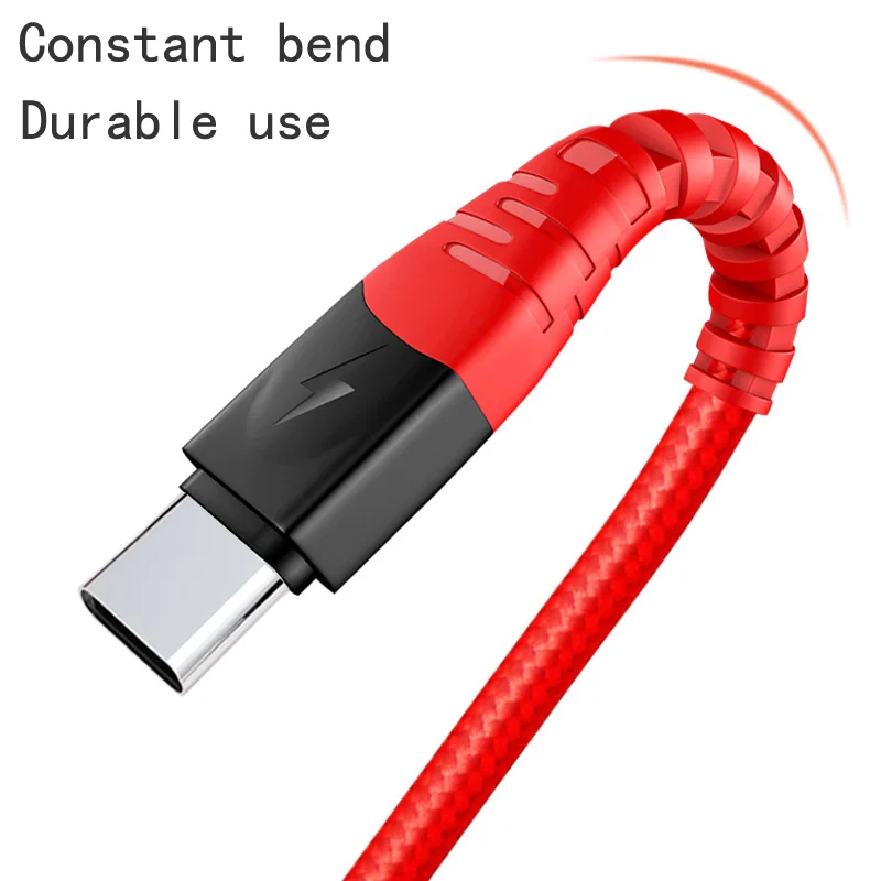Кабель Micro usb Type C для быстрой зарядки redmi note 7 huawei p30 нейлоновый Плетеный USB-кабель