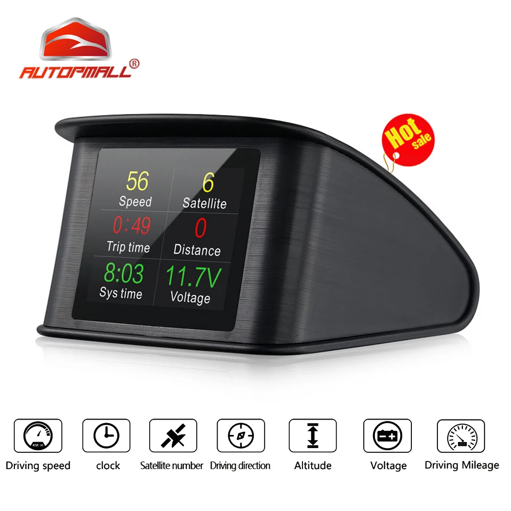 Автомобильный проектор скорости T600 Hud GPS OBD цифровой дисплей измеритель расхода