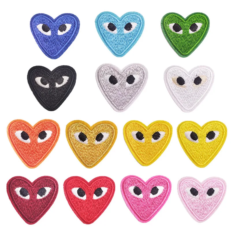 

14Pcs/Lot Love Embroidery Patch Cartoon Colored Loving Heart Patch DIY Cloth Sticker Clothing Accessories Patch Iron on Patches
