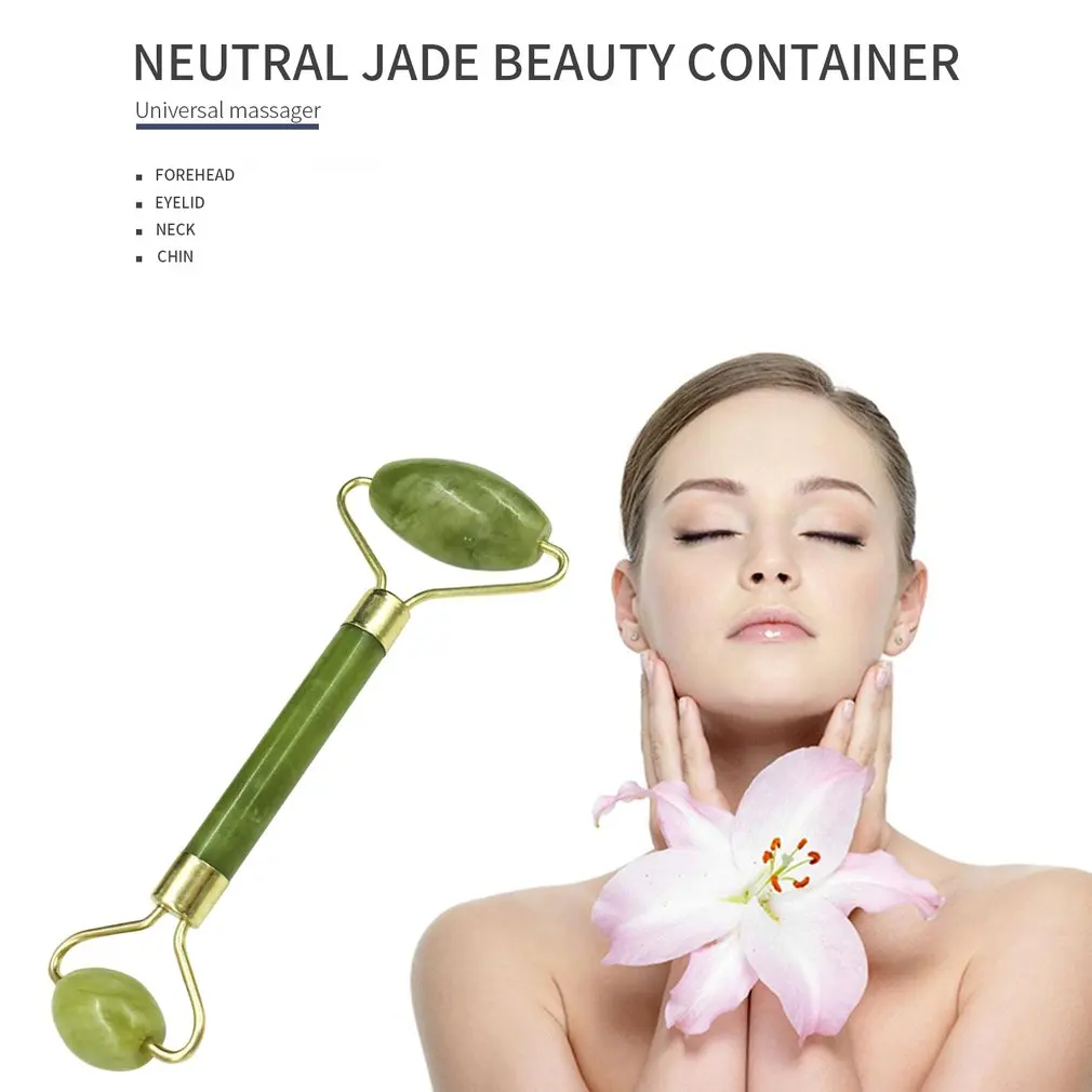 

Natural Facial Roller Jade Stone Roller Face Beauty Massage Tools Face Lift Massager Kit With Jade Scraper