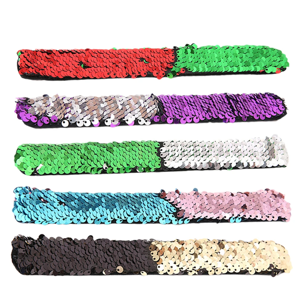 5 шт. блестящие браслеты для детей с блестками|Украшения своими руками вечеринки|