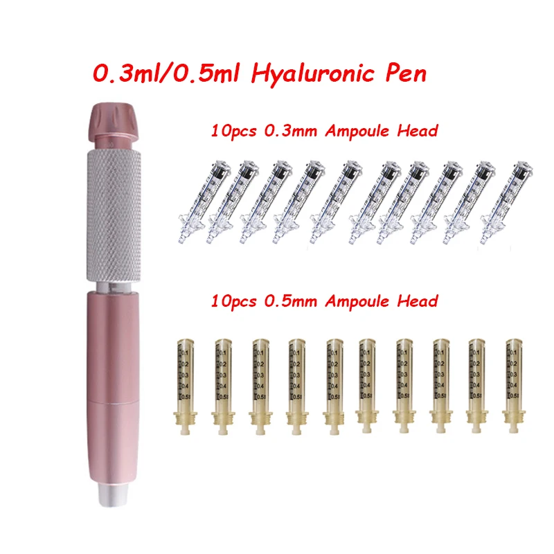 

0.3ml 0.5ml Pressure Hyaluron Pen for Anti Wrinkle Lip Lifting 2in 1 Hyaluronic Acid Pen Injector Gun for Lip Filler Injection