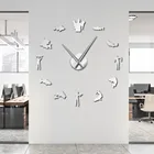 Настенные часы для рыбалки сделай сам, акриловые настенные украшения с зеркальным эффектом, для рыбаков, рыбаков, украшение для стен в спальню, папа, дедушка