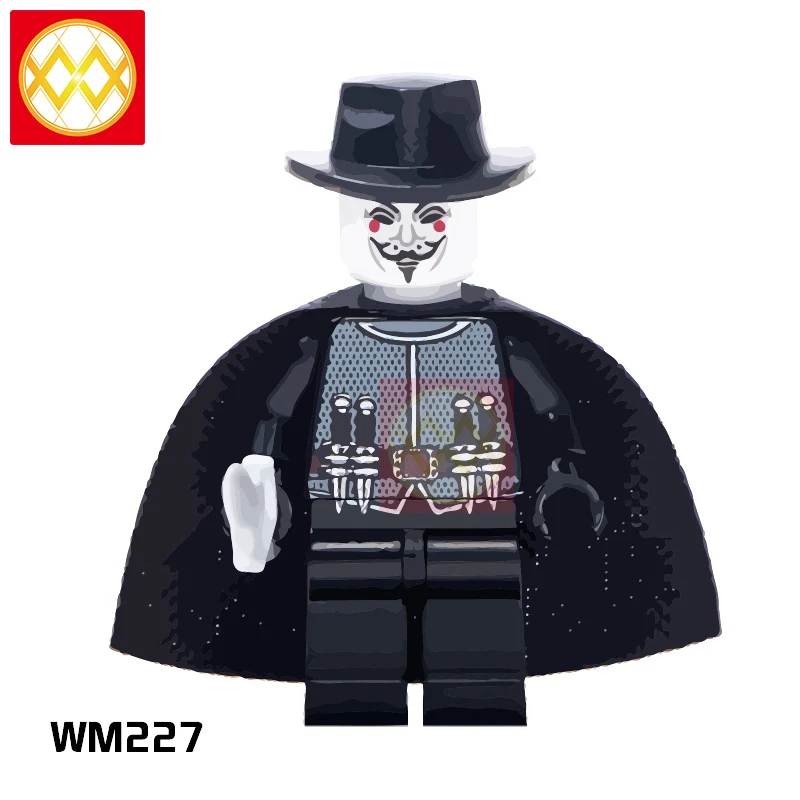 WM227 Фильм ужасов WM6075 ужас Хэллоуин Фредди Майерс Джек Скеллингтон зомби Эрика дравена Билла Джейсона строительные блоки игрушки для детей - Цвет: WM227