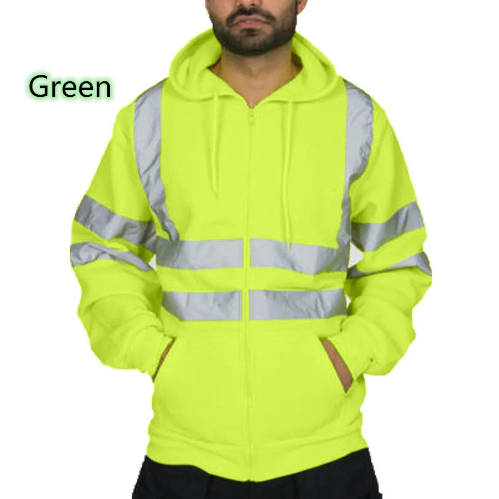 Улучшенная видимость Контрастные мужские толстовки 2019 размера плюс дорожный