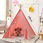 Игровая палатка вигвам детская игрушка вигвам украшение комнаты портативные 1,8 м детские палатки Tipi игровой домик дети хлопок холст индийский